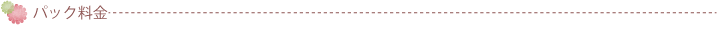 パック料金